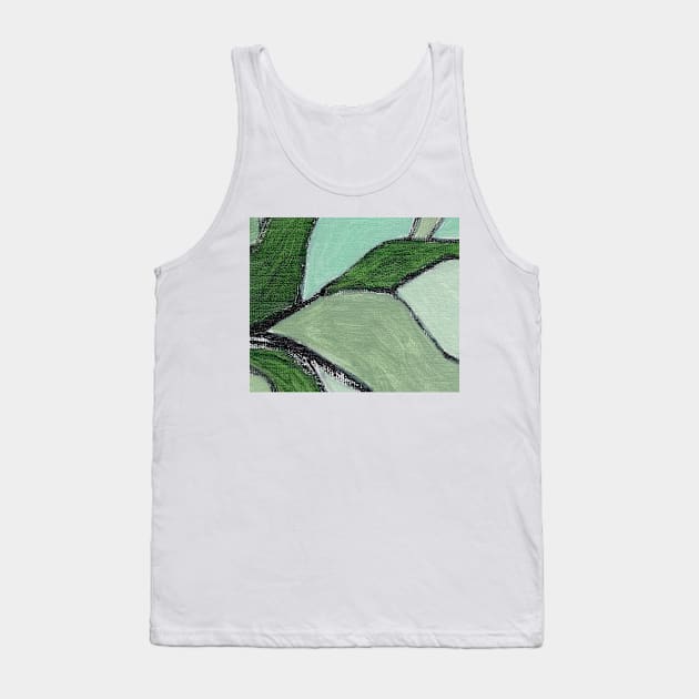 Mint Green Abstract Art Tank Top by Go Abstract Art